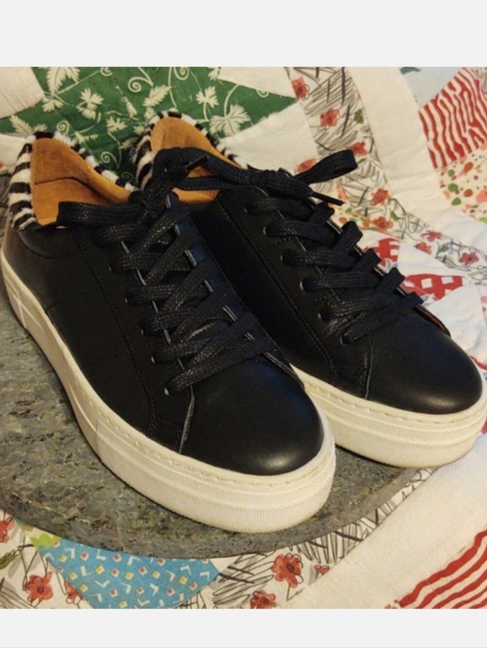 SKECHER STREET LA Black Leather Sneakers 7